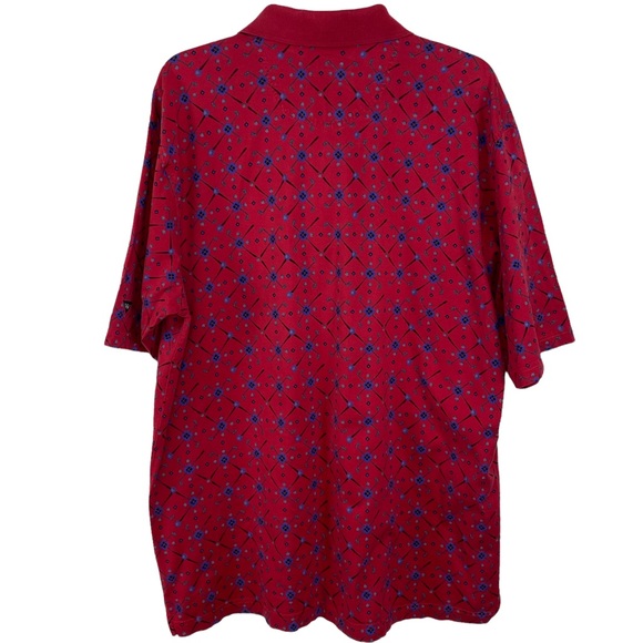 Men’s Red Wedge Golf & Beyond PrintSkirt Sleeve Polo Shirt Size XL - Picture 2 of 7